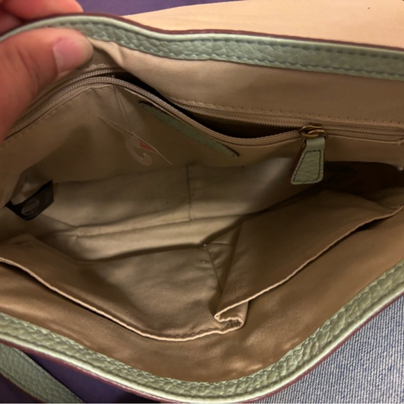 fossil pebbled leather crossbody purse - Picture 7 of 10